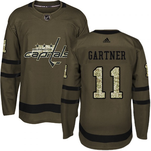 Adidas Washington Capitals #11 Mike Gartner Green ...