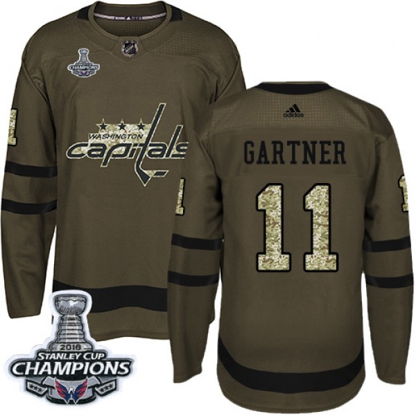 Adidas Washington Capitals #11 Mike Gartner Green ...